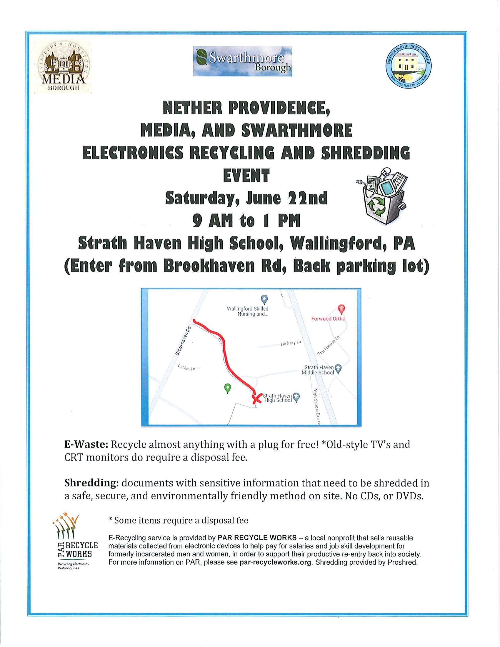 E-recycling flyer 24 rain date pg1